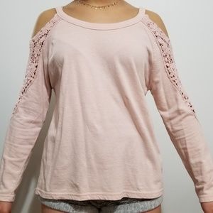Charlotte Russe Blush Pink Off-The-Shoulder Top